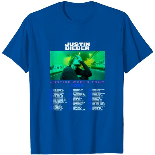 Discover HOT 2022 Justin Bieber Justice World Tour North America T-Shirt