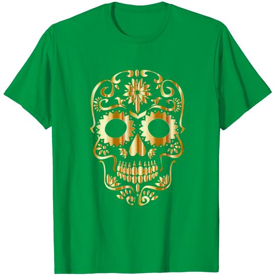 Discover Skull Gold T Shirt