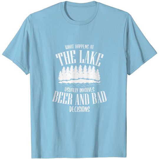 Discover Boat Trip Gift Boating What Happens At The Lake T Shirt
