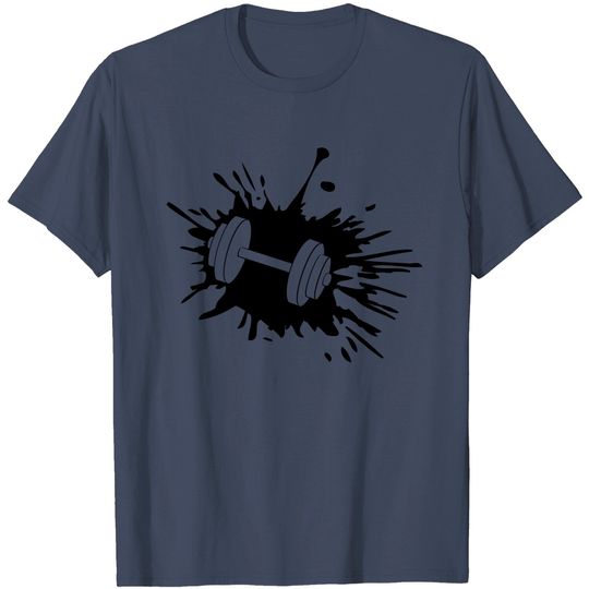 Discover Weight Lifting Blob Splashing Graffiti Drop Dumbbe T Shirt