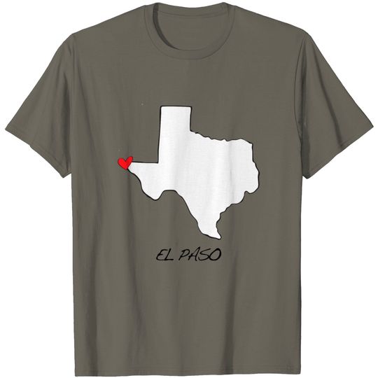 Discover El Paso Texas Heart T Shirt