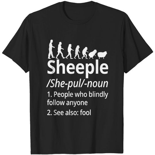 Discover Conspiracy Theory Of Man To Sheep Cute Sheeple Fun T Shirt