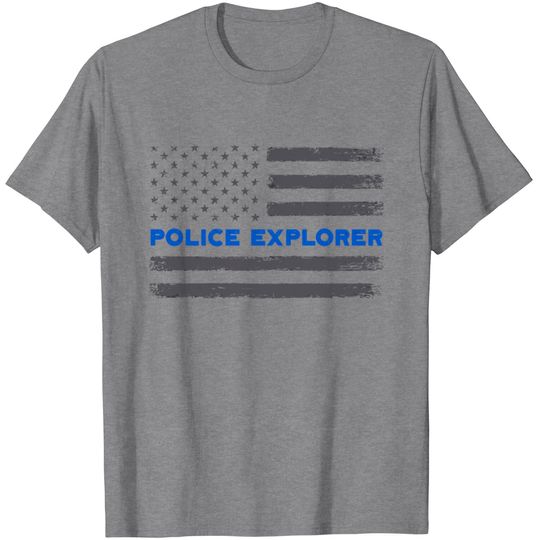Discover Police Explorer American Flag Gift For Academy Gra T Shirt
