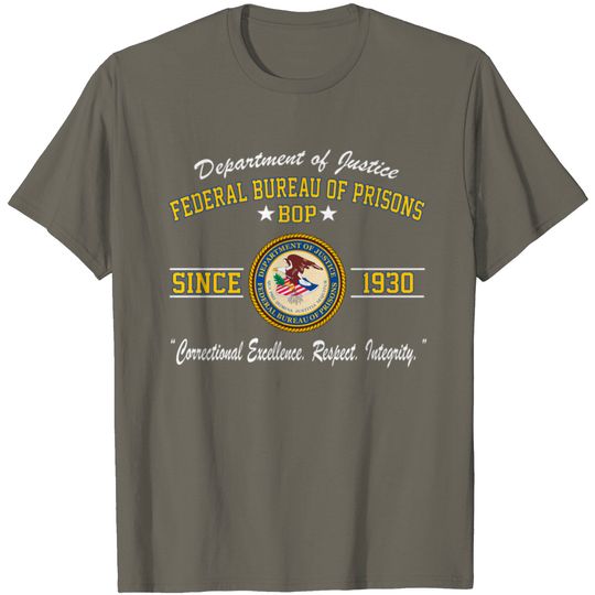 Discover Federal Bureau Of Prisons BOP Birthday Chirstmas T Shirt