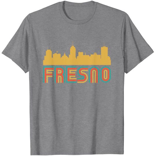 Discover Vintage Style Fresno California Skyline T Shirt