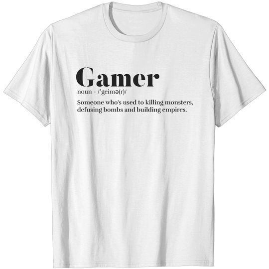 Discover Dictionary Entry Gamer T Shirt