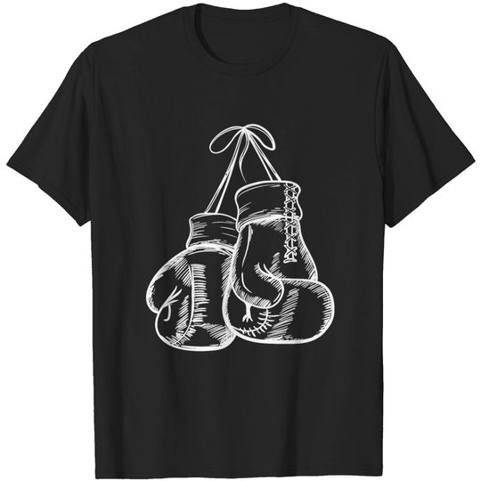 Discover White Lines Boxing Gloves T Shirt