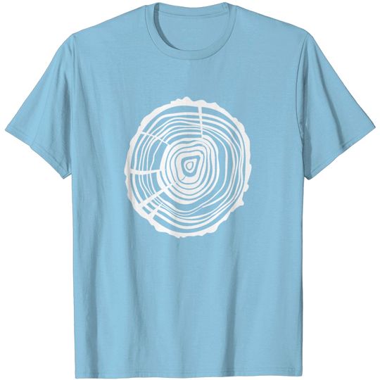 Discover Wooden Disc With Bark - Tree Rings T Shirt