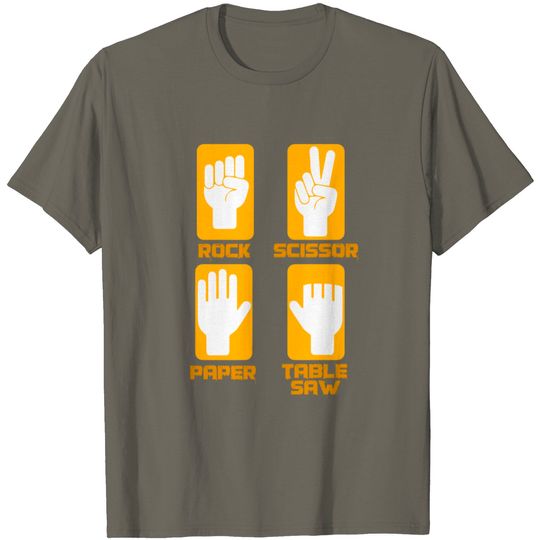 Discover Rock Paper Scissors Saw Craftsman Gift T Shirt
