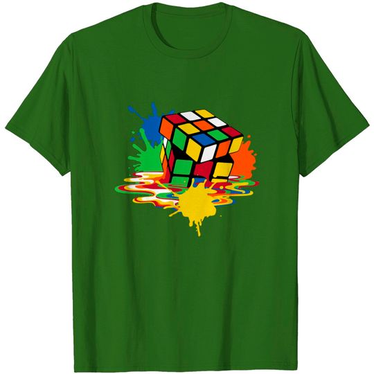 Discover Melting Rubiks Cube - Melting Rubiks Cube - T-Shirt