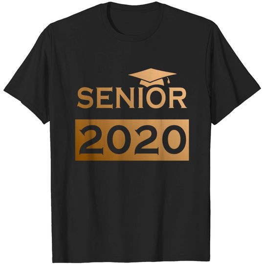 Discover Senior 2020 Golden Color Design Gift Idea T Shirt