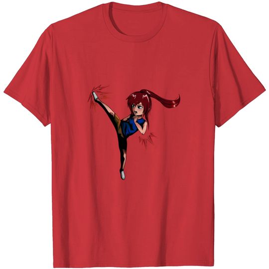 Discover Chibi Girl With Kick T Shirt