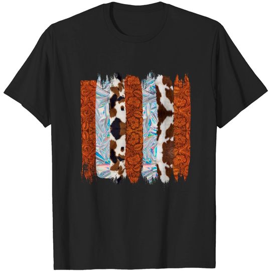 Discover Tooled Leather And Cowhide Brush Strokes T Shirt