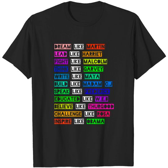 Discover Dream Like Martin Lead Like Harriet Women Black History gift T-Shirt