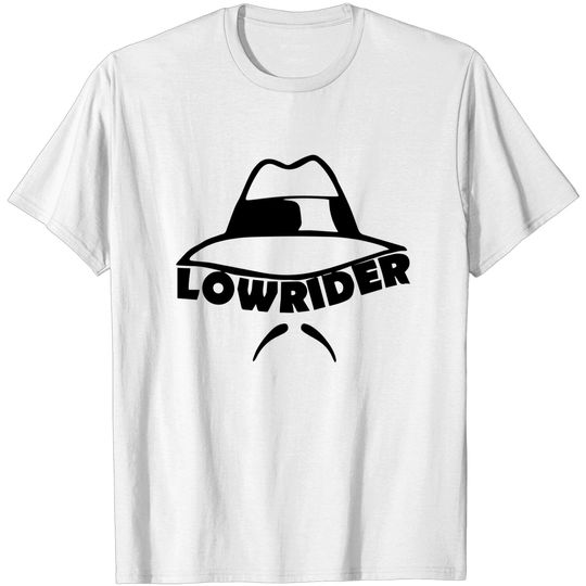 Discover Mens Lowrider Hat & Moustache Chicano Cholo Latino Low Rider T-Shirt