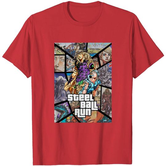 Discover Steel Ball Run Anime Jojo Bizarre Adventure T-Shirt