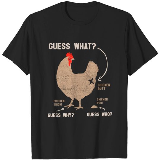 Discover Guess What Chicken Butt Guess Why Chicken Thigh Who Poo T-Shirt