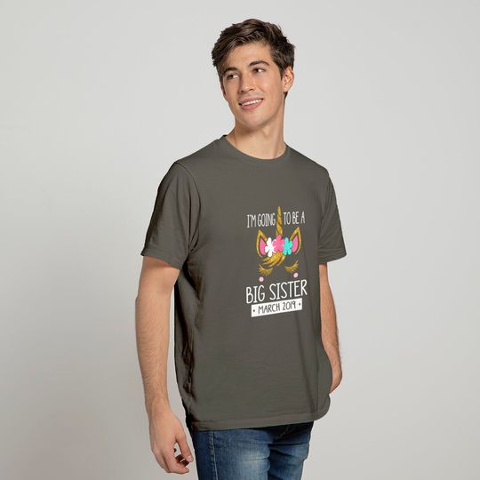 Discover I'm Going To Be A Big Sister March Unicorn T-Shirt