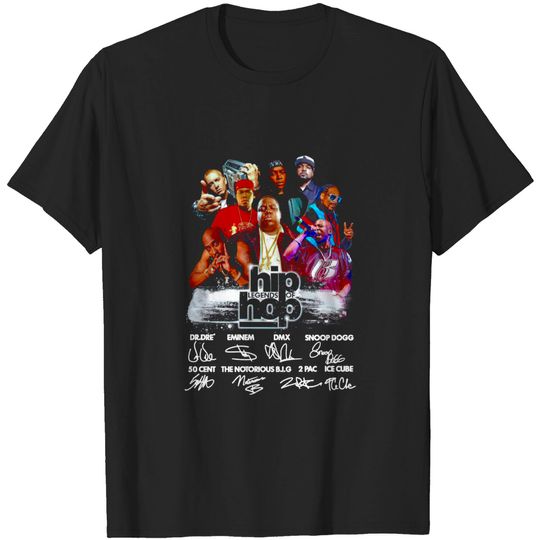 Discover Legends Of Hip Hop Eminem Dmx Snoop Dogg Signatures  T-Shirt