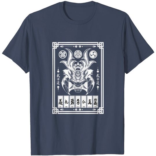 Discover Japanese Anime Kitsune Mask Samurai Oni Kanji T-Shirt
