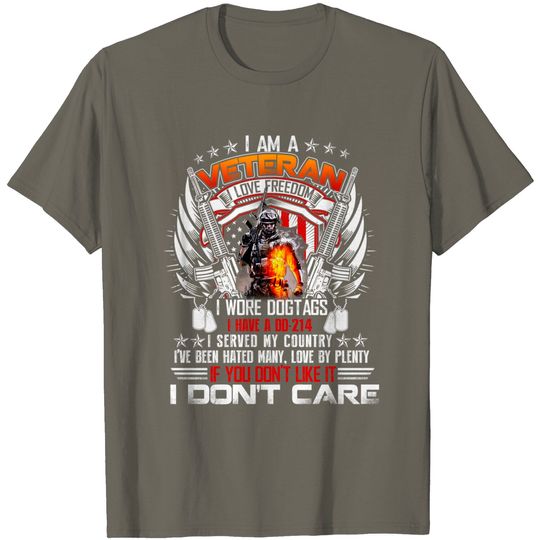 Discover I Am A Veteran I Love Freedom My Country T Shirt