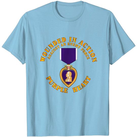 Discover Wounded In Action Purple Heart T Shirt