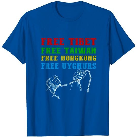 Discover Free Tibet Free Taiwan Free Hong Kong Protest T-Shirt
