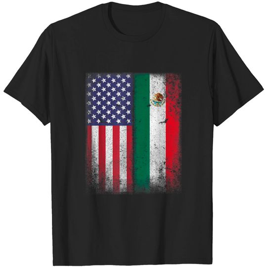Discover Mexican American Flag T-Shirt