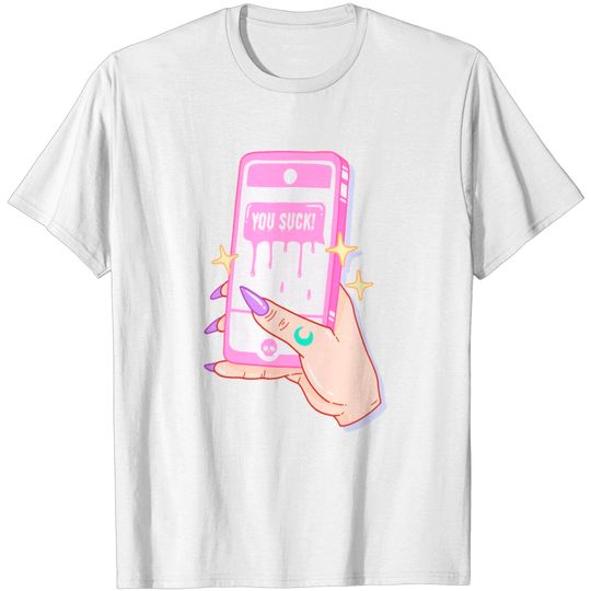Discover You Suck Text Message Witchy Pastel Goth T Shirt
