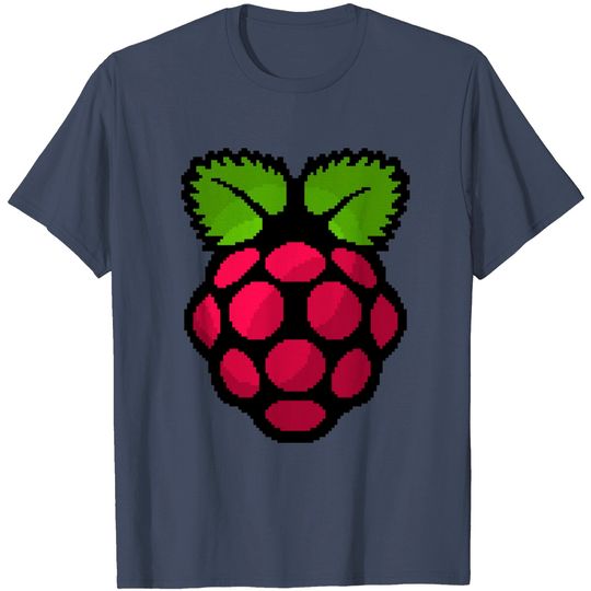 Discover Raspberry Pi Pixel Logo T Shirt