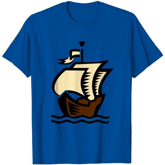 Discover Sailing Ship Caravel Boat T Shirt