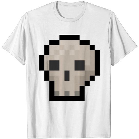 Discover Pixel Gaming Or Halloween Skull T Shirt