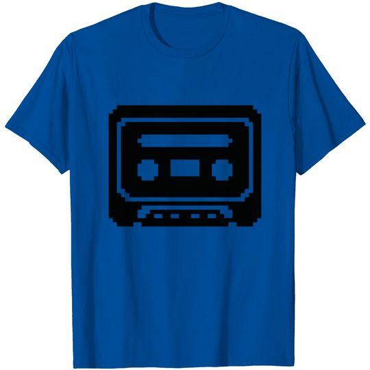 Discover Pixelated Cassette Tape In Black T Shirt