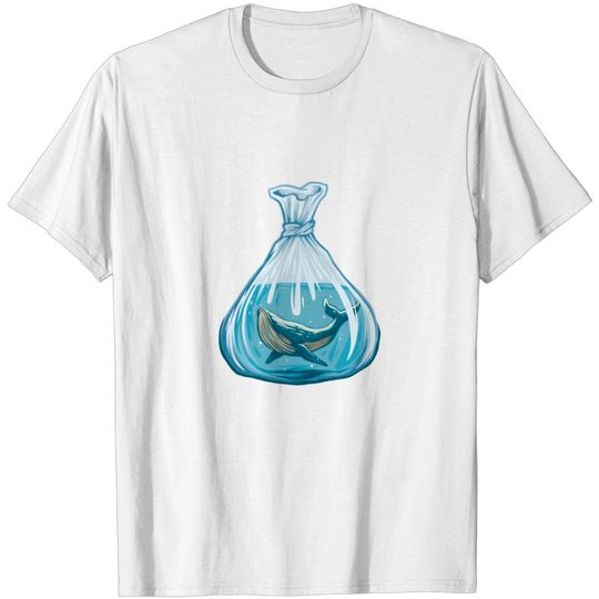 Discover Whales Are Not Free Illustration With Whale In Bag T Shirt