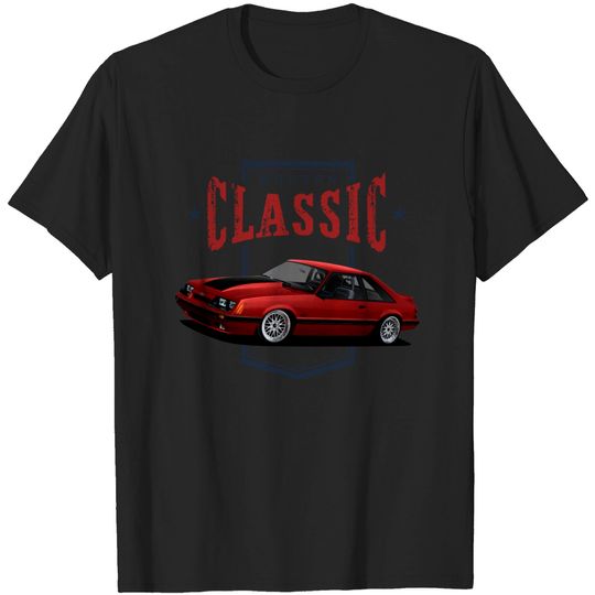 Discover Classic Red Mustang T Shirt