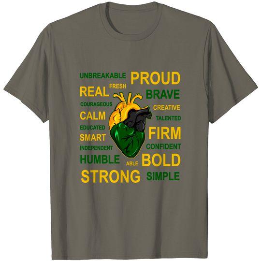 Discover Jamaican Heart T Shirt For Proud men and women of Jamaica T-Shirt