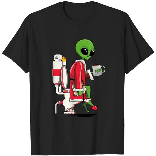 Discover Alien on the Toilet - Alien - T-Shirt