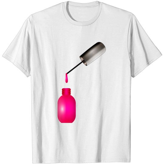 Discover Pink Nail Polish On The Brush T Shirt