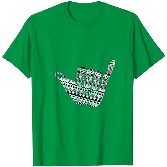 Discover Hang Loose White Polynesian Tribal Shaka T Shirt