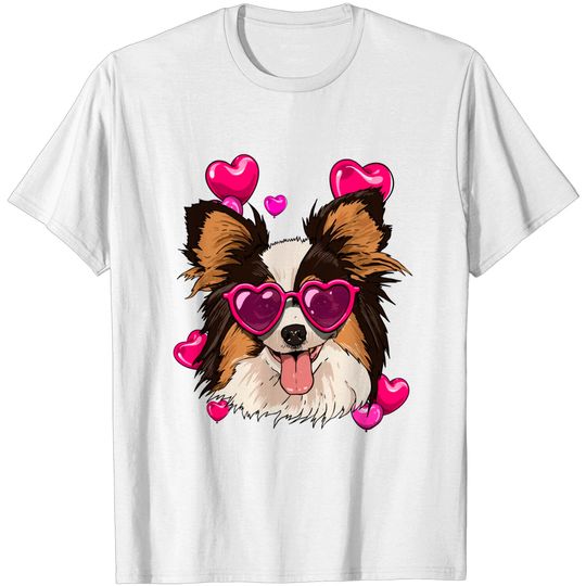 Discover Papillon Dog Breed Keepers Valentines Day Puppy Pet Owner T-Shirt