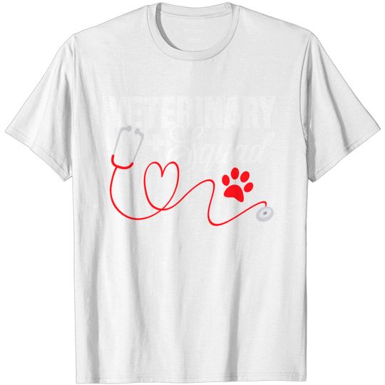 Discover Vet Veterinary Squad Paw Heart T Shirt