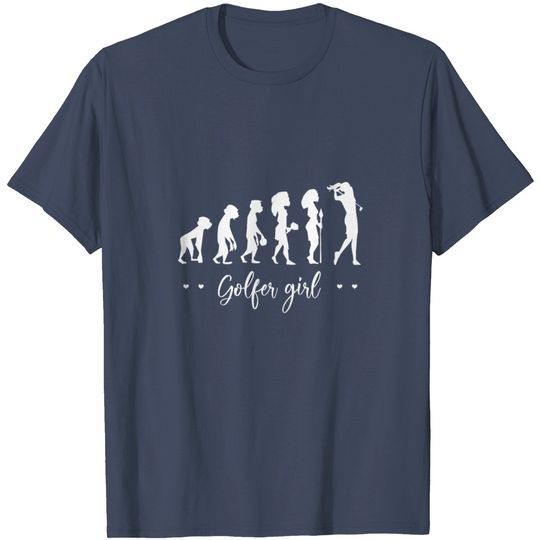 Discover Golfer Girl Evolution Golf Golfing Putter Gift T Shirt