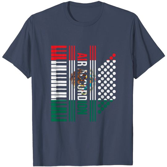 Discover Air Accordion Proud Mexican Flag T-Shirt T-Shirt