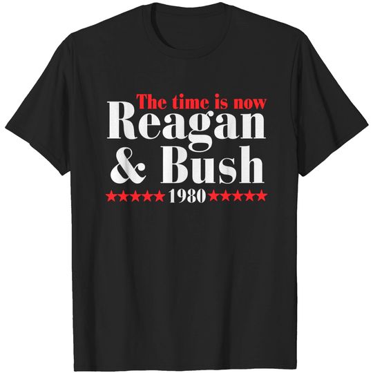 Discover Reagan Bush 80 Ronald Reagan 1980 Campaign T-Shirt