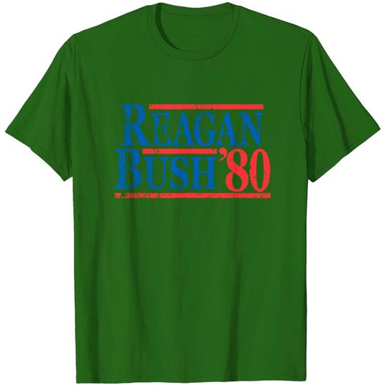 Discover Vintage Ronald Reagan George Bush 1980 T-Shirt