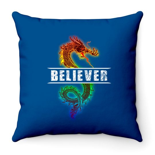 Discover Dragon Believer Throw Pillow - Imagine That Gift Throw Pillows