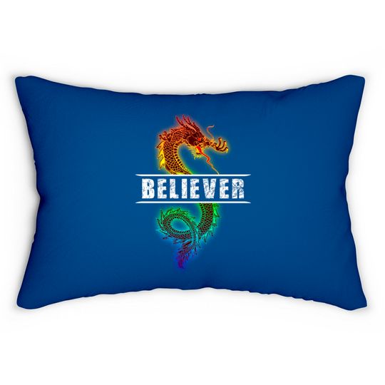 Discover Dragon Believer Lumbar Pillow - Imagine That Gift Lumbar Pillows