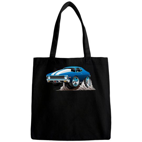 Discover Classic American Muscle Car Cartoon Bags