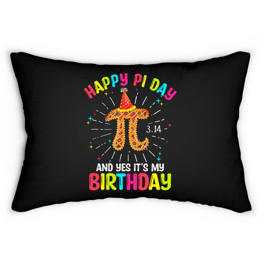 Discover Born On Pi Day March Birthday Happy Pi National Day Lumbar Pillows