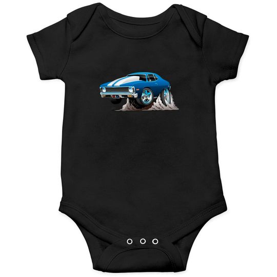 Discover Classic American Muscle Car Cartoon Onesie